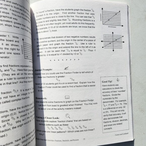 Simply Great Math Activities: Fractions, Decimals, & Percents Workbook Book Pape - Picture 4 of 12